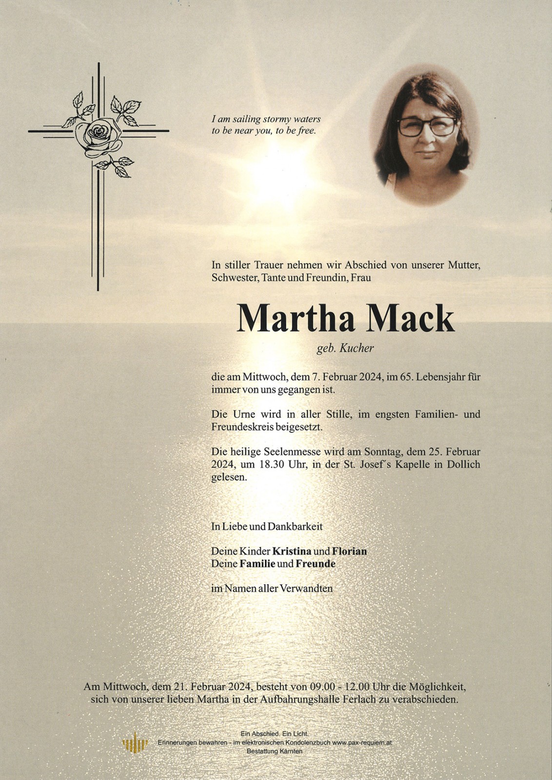 Parte Martha Mack geb. Kucher