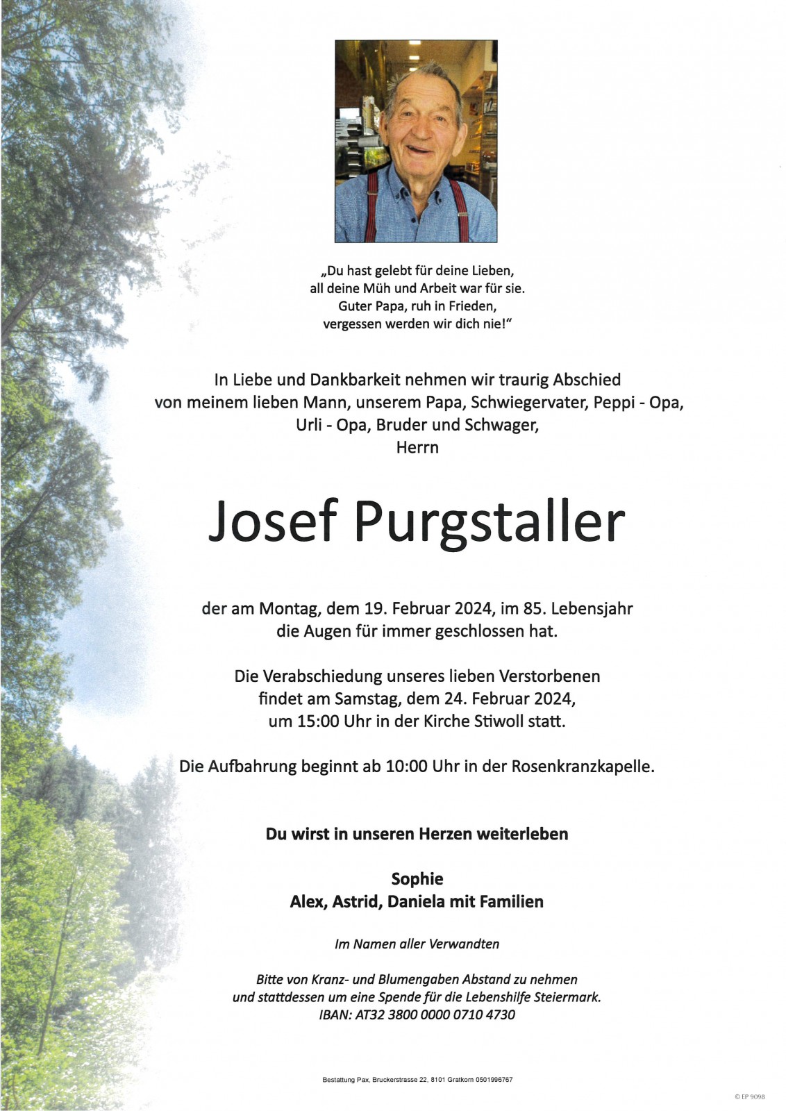 Parte Josef Purgstaller