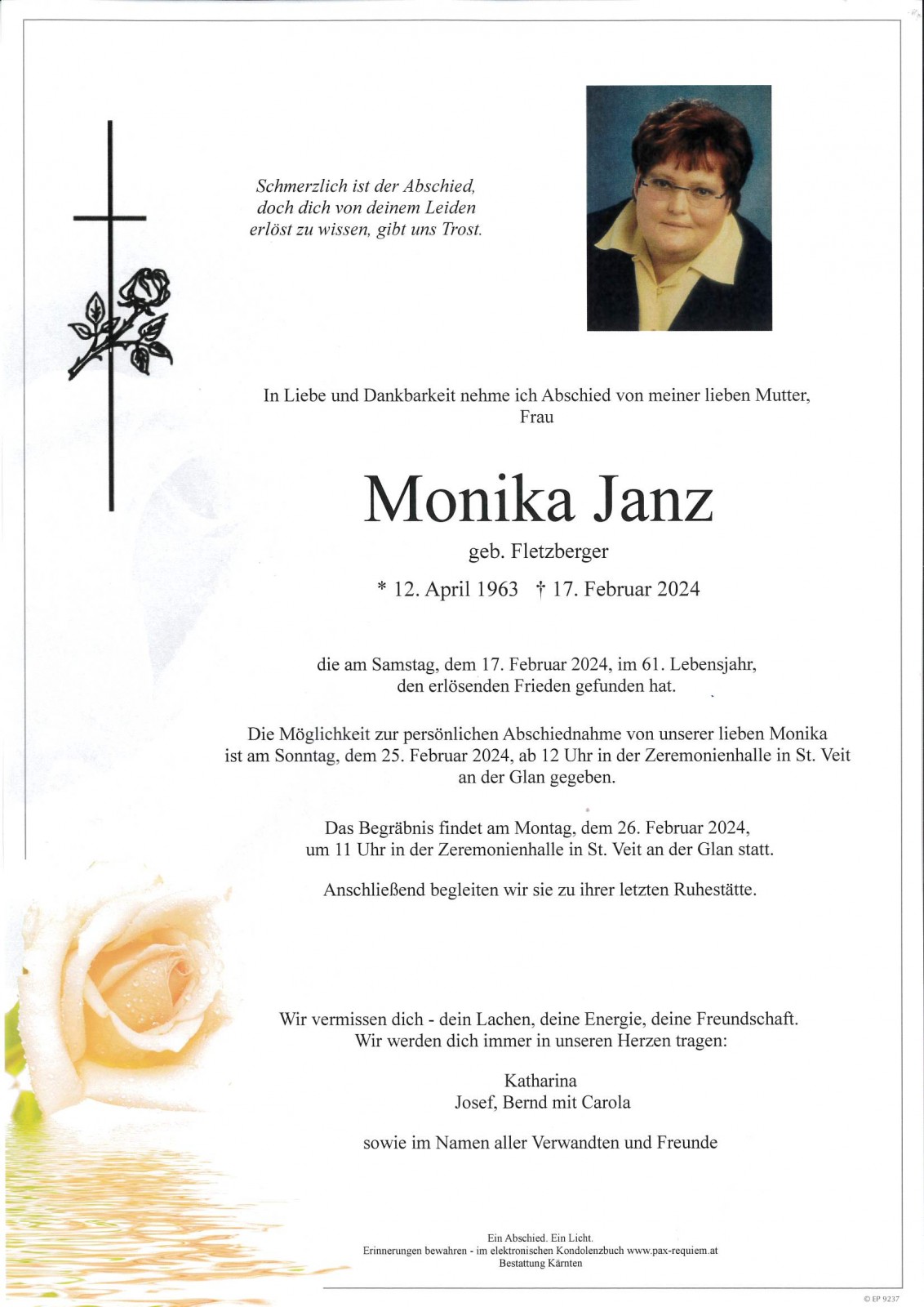 Parte Monika Janz, geb. Fletzberger
