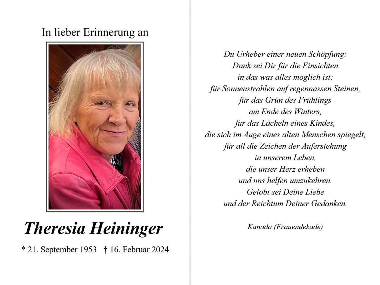 Parte Theresia Heininger