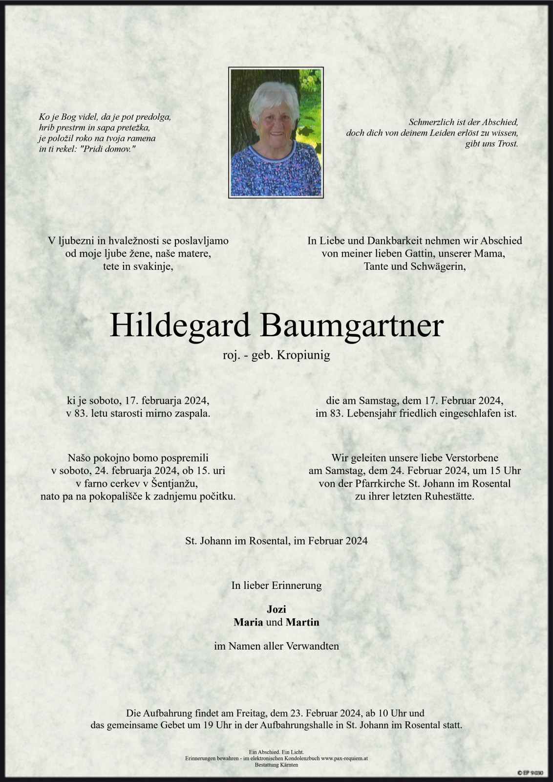 Parte Hildegard Baumgartner