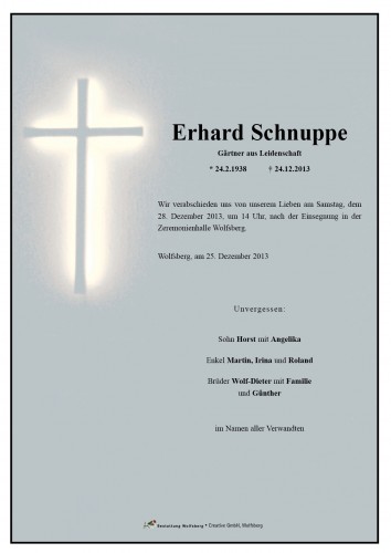 Schnuppe Erhard Hans