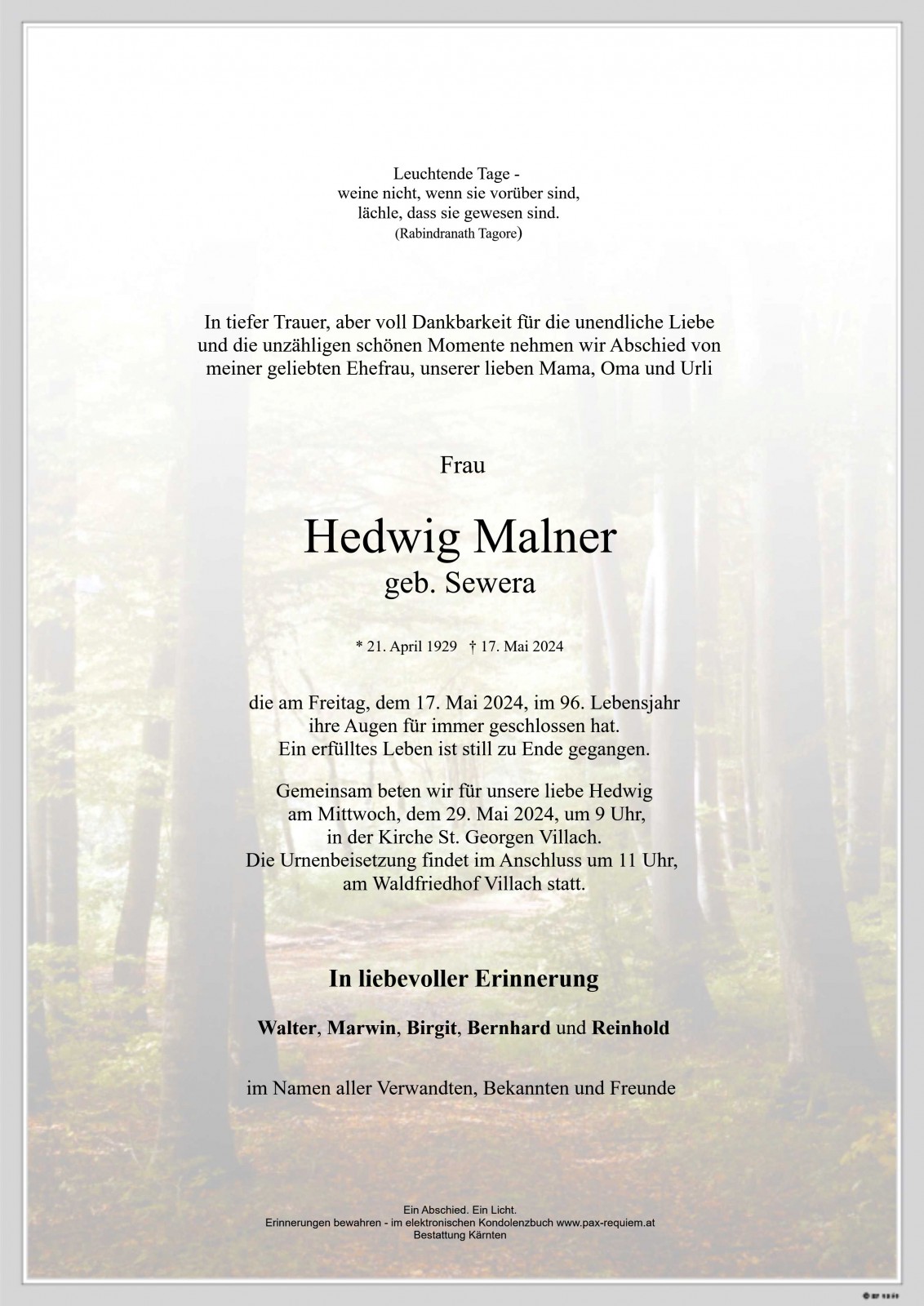 Parte Hedwig Malner