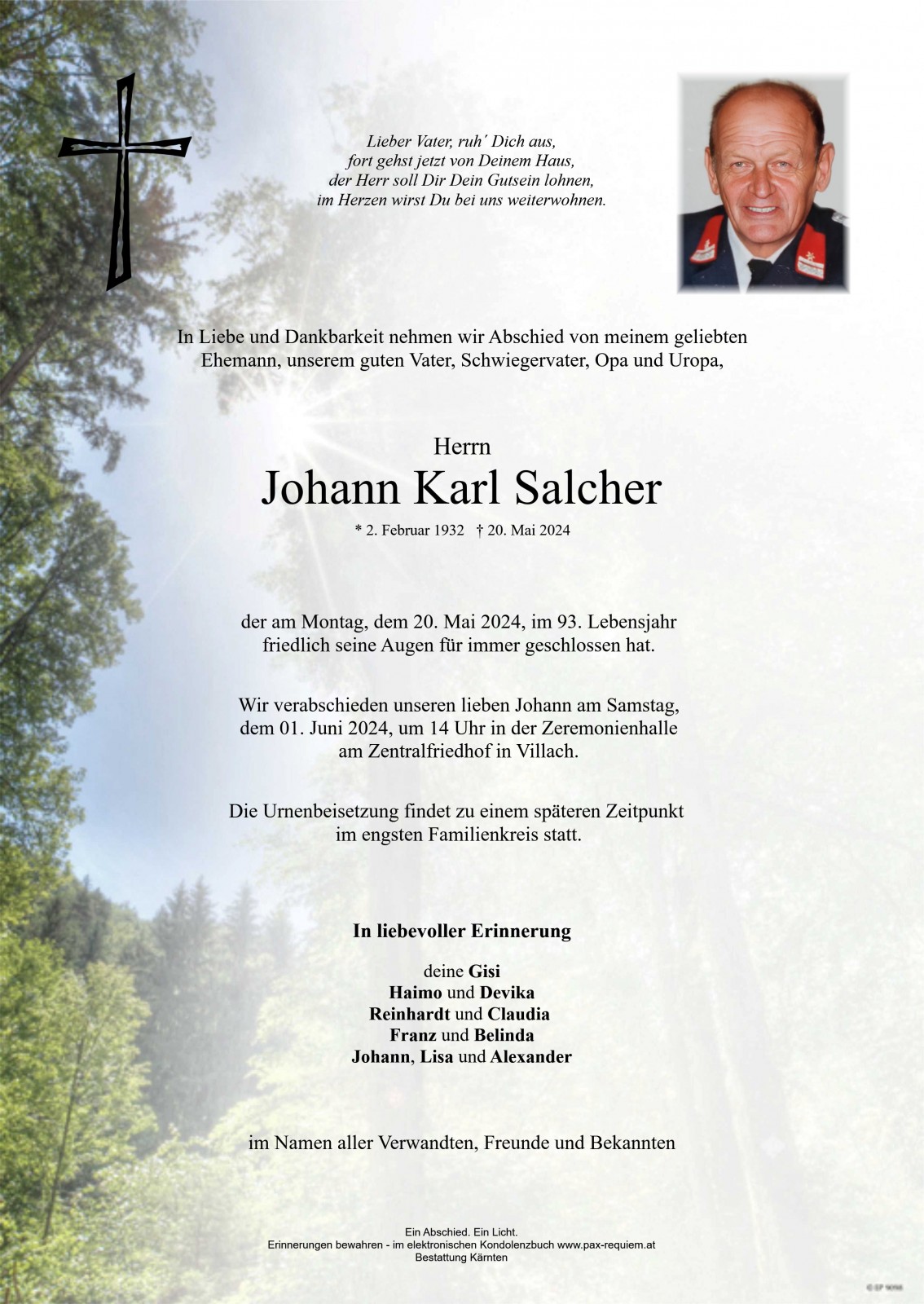 Parte Johann Karl Salcher
