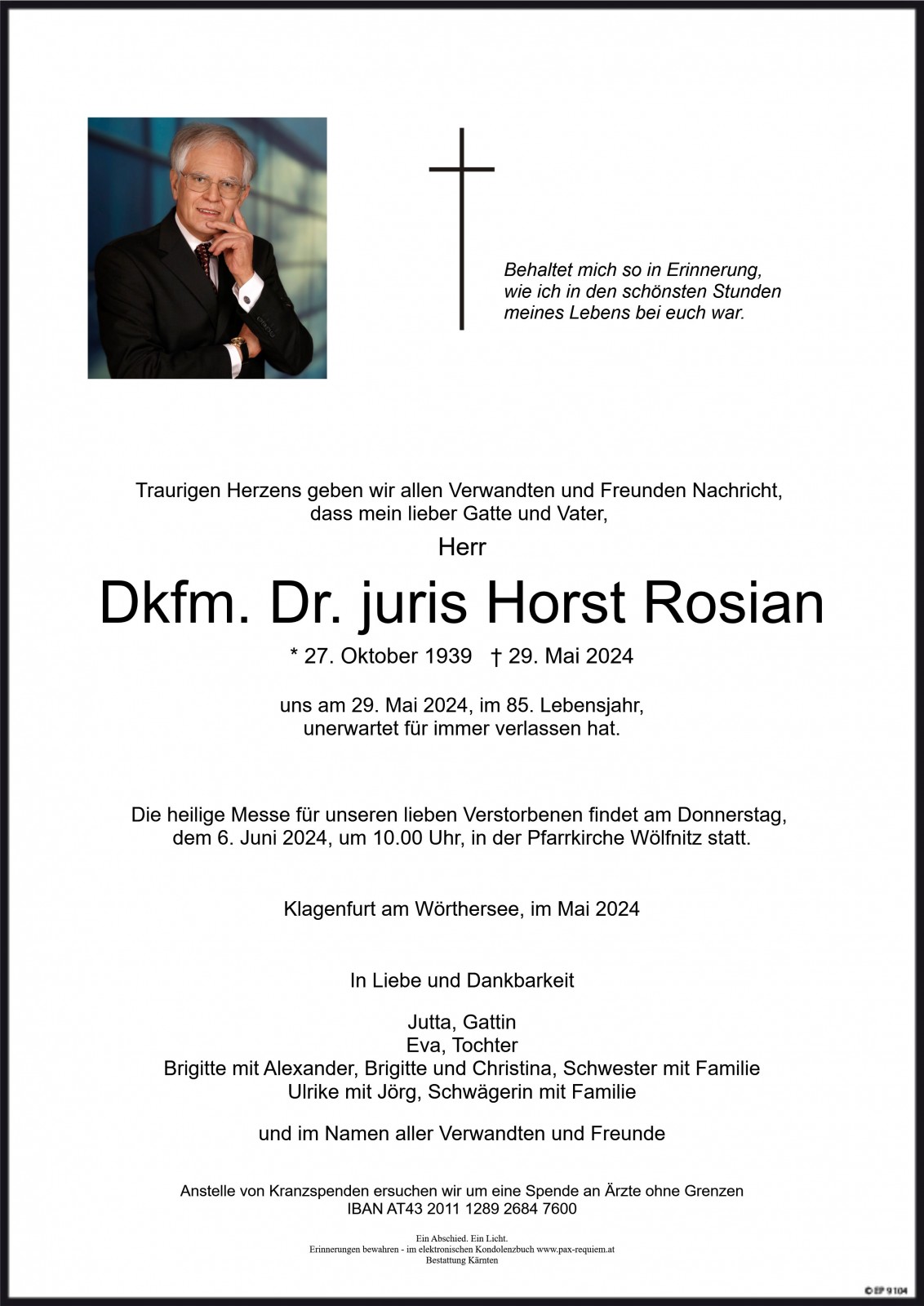 Parte Dkfm. Dr. juris Horst Rosian