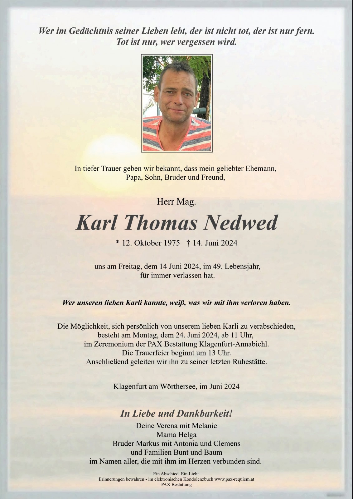Parte Mag. Karl Thomas Nedwed