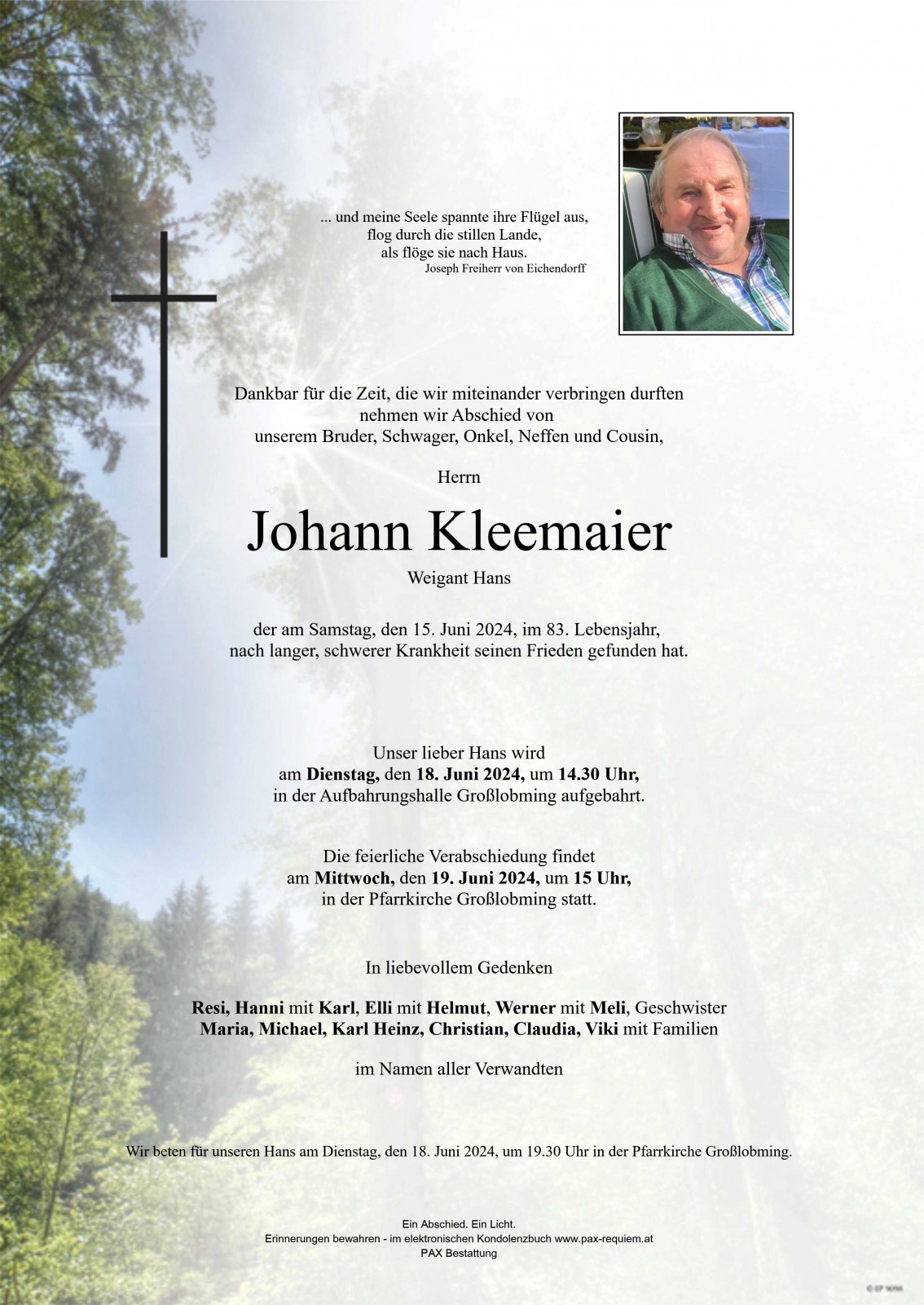 Parte Johann Kleemaier
