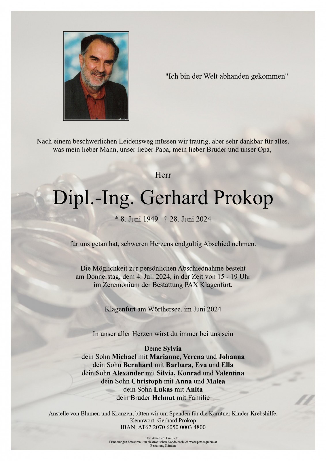 Parte Dipl.-Ing. Gerhard Prokop