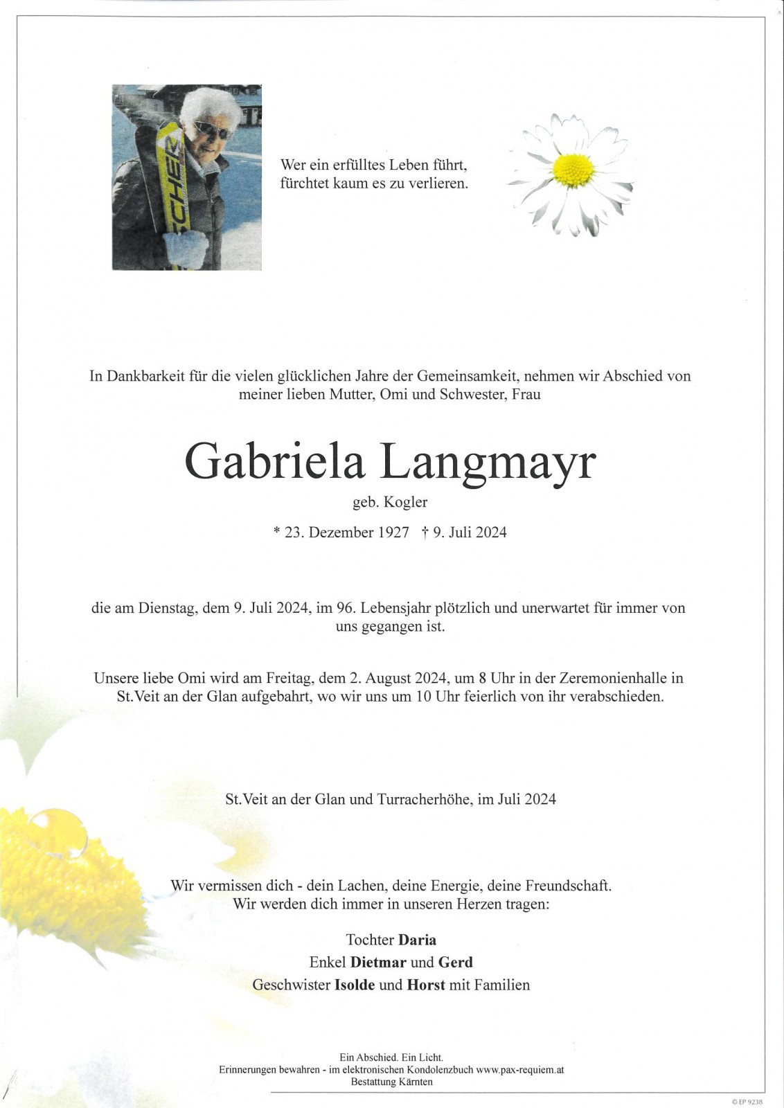 Parte Gabriela Langmayr, geb. Kogler