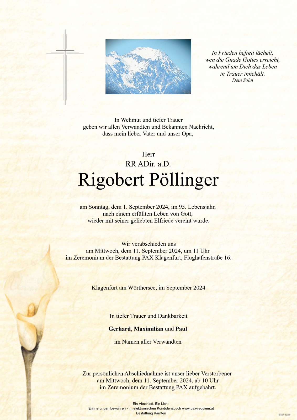 Parte RR ADir. a.D. Rigobert Pöllinger