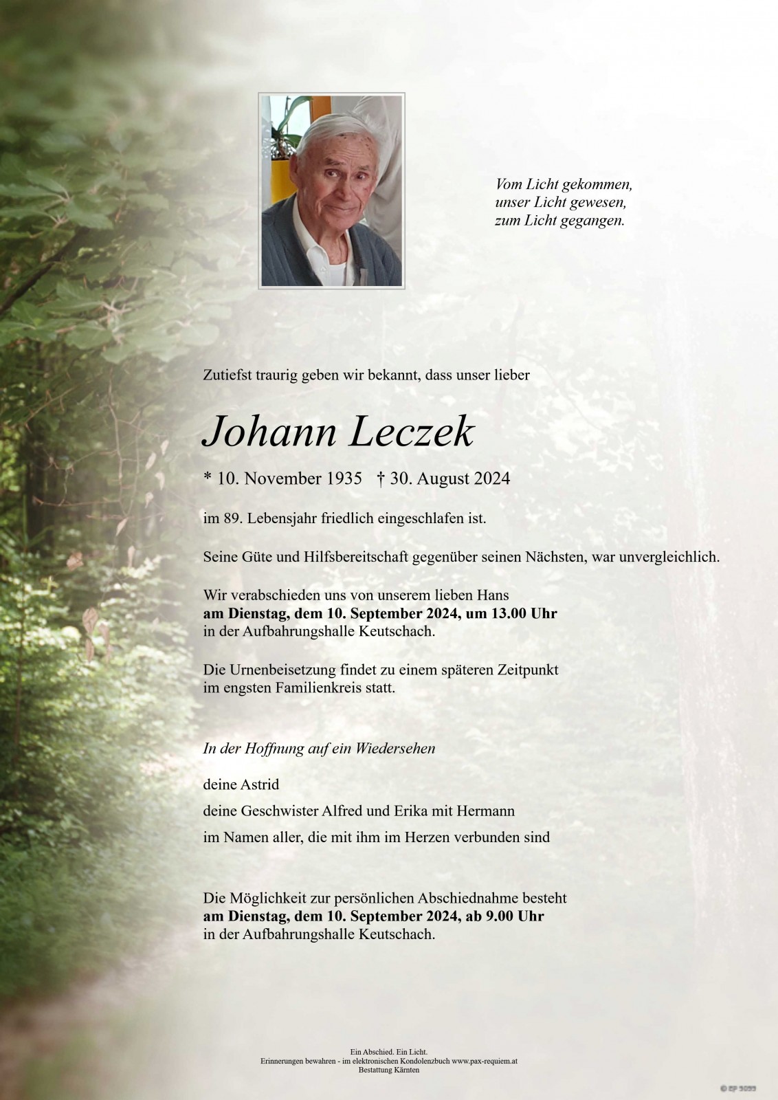 Parte von Johann Leczek
