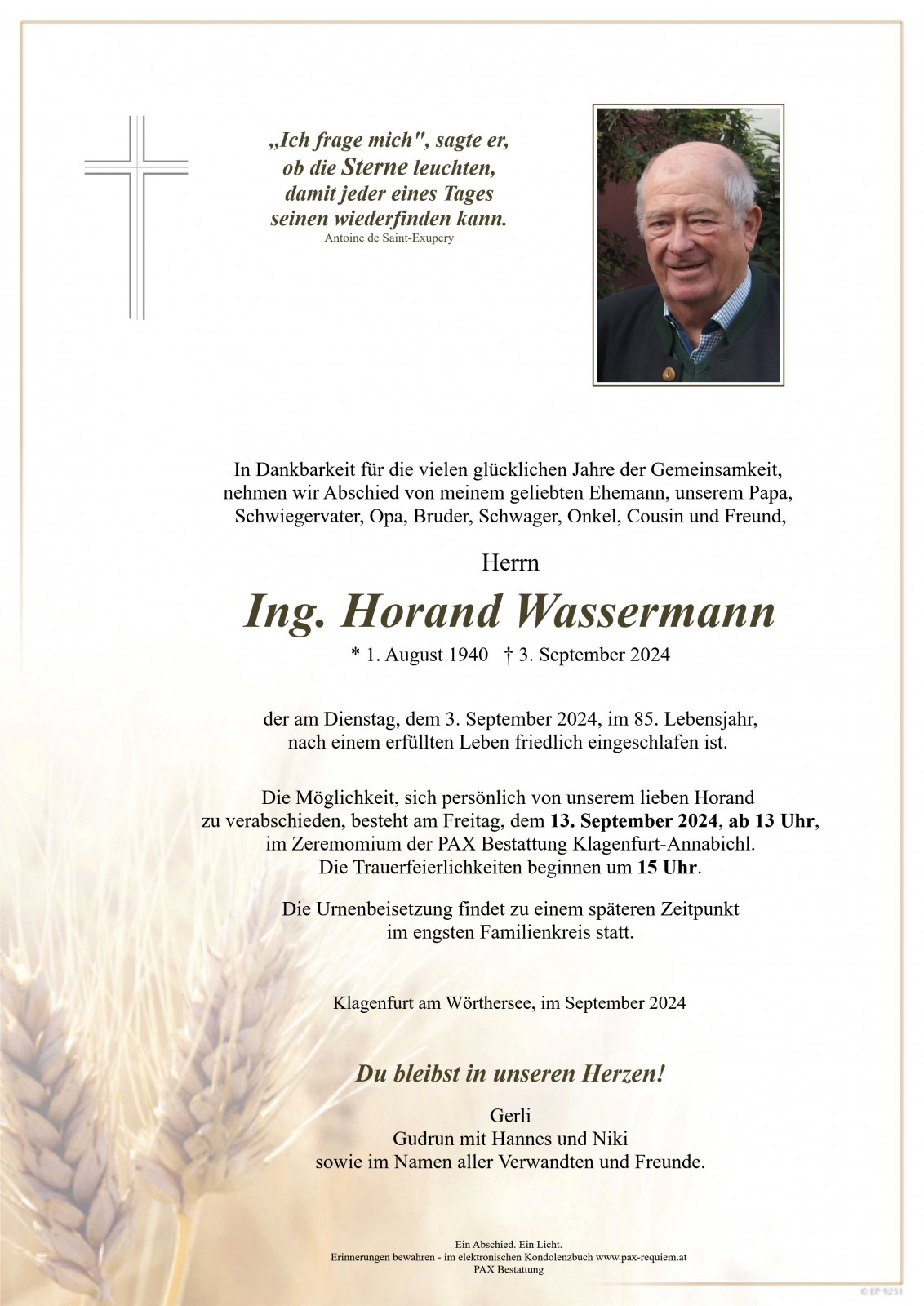 Parte Ing. Horand Wassermann