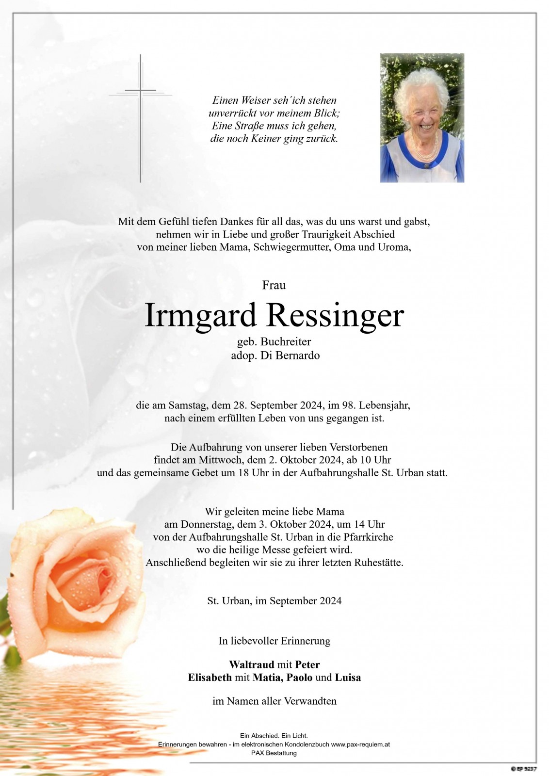 Parte Irmgard Ressinger