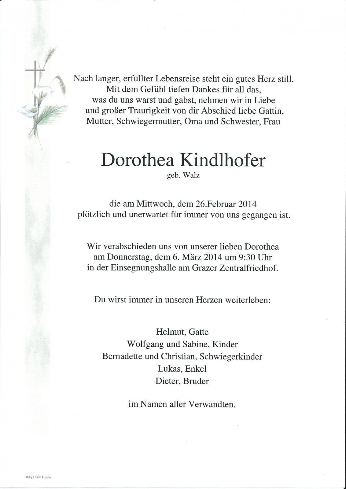Parte Dorothea Kindlhofer