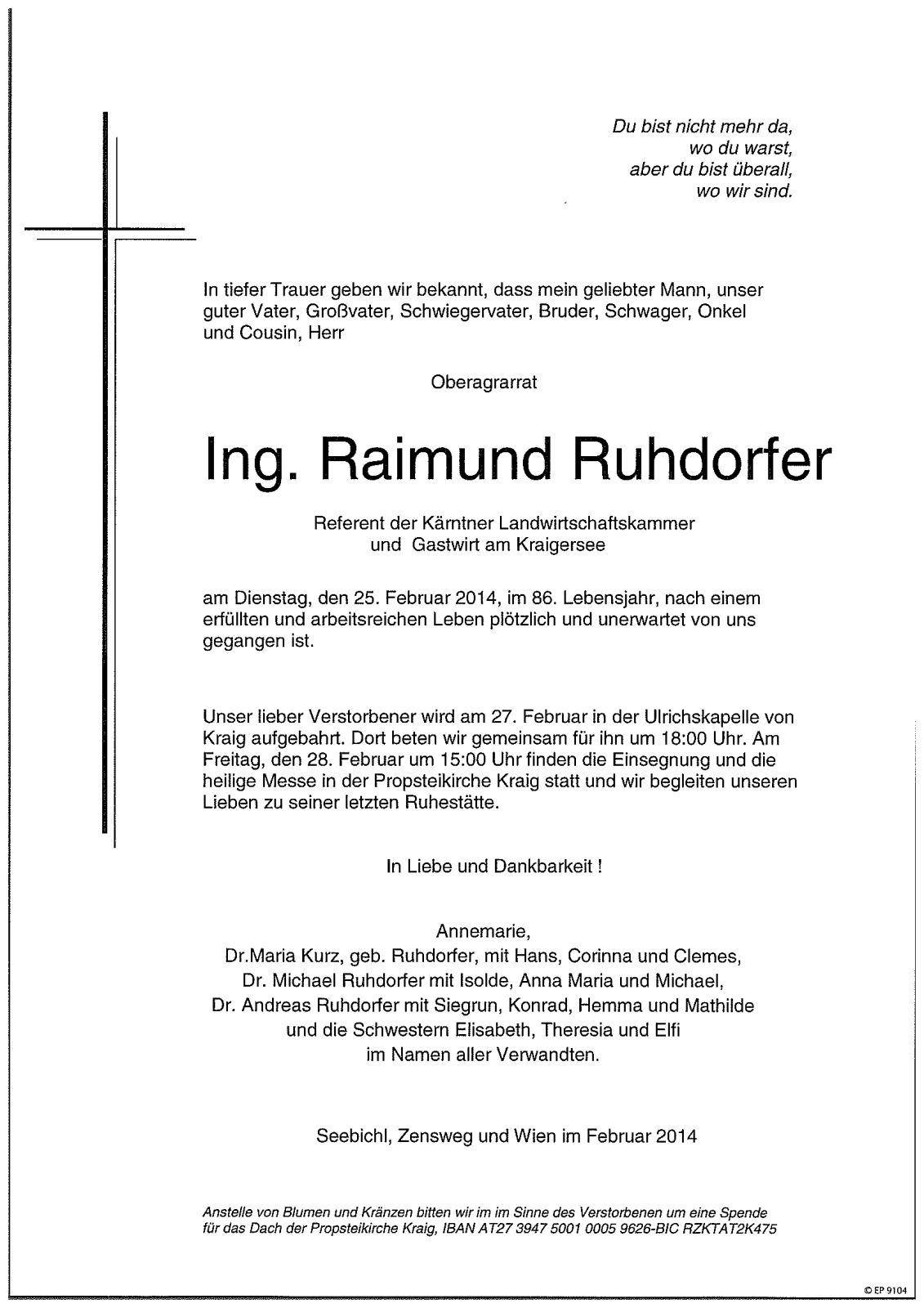 Parte Ing. Raimund Ruhdorfer