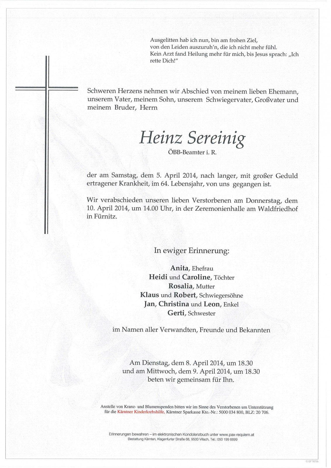 Parte von Heinz Sereinig