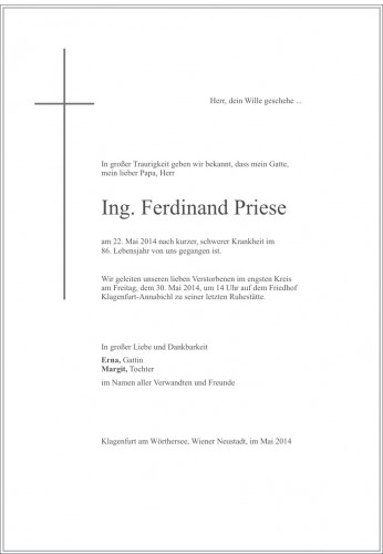 Ing. Ferdinand Priese