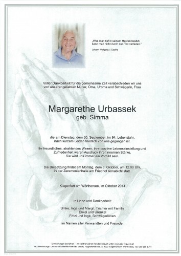Margarethe Urbassek