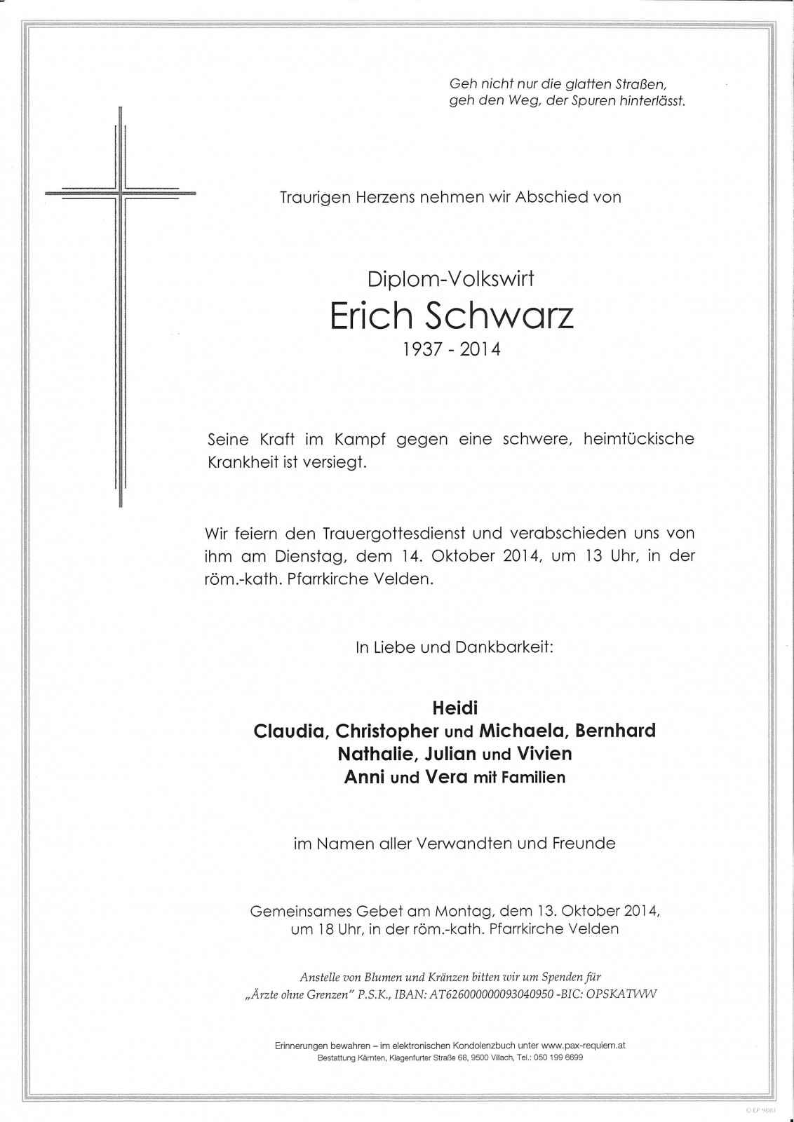 Parte Dipl.-Volksw. Erich Schwarz