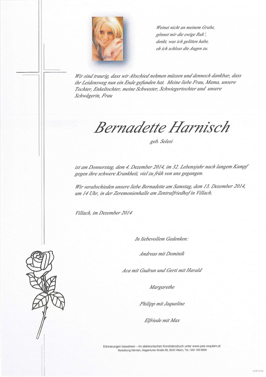 Parte Bernadette Harnisch geb. Selesi