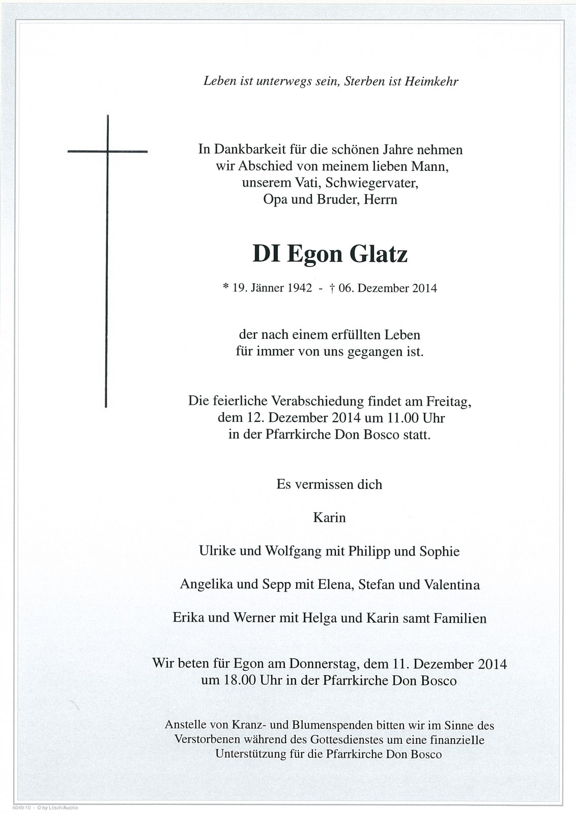 Parte DI Egon Glatz