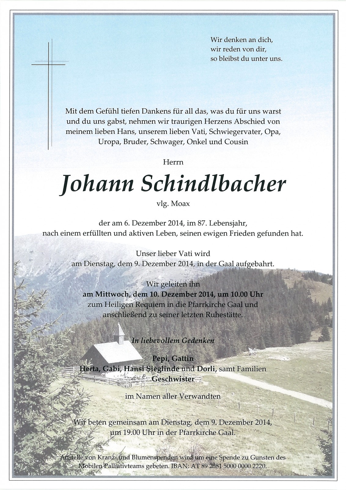Parte Johann Schindlbacher