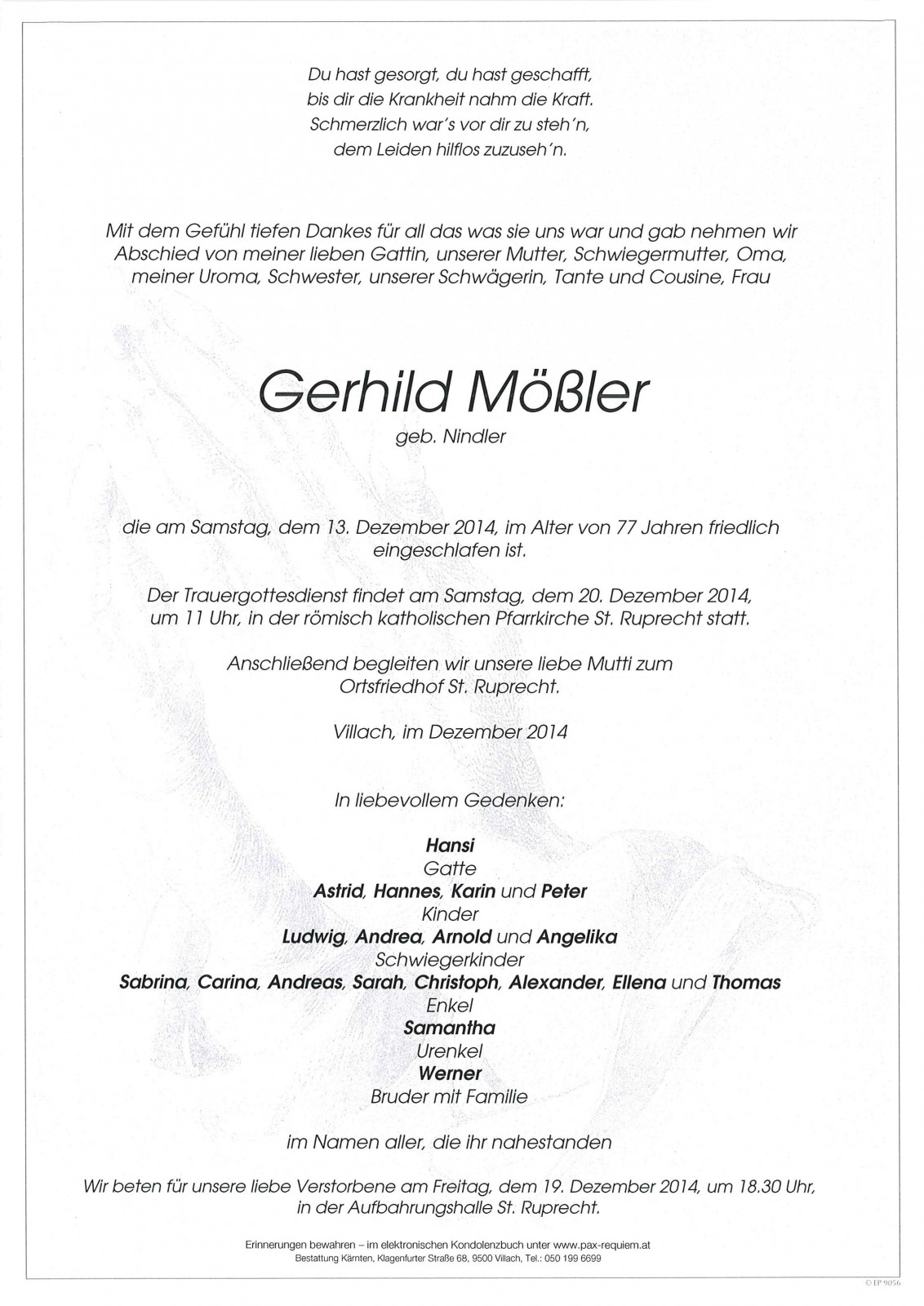 Parte Gerhild Mößler geb. Nindler