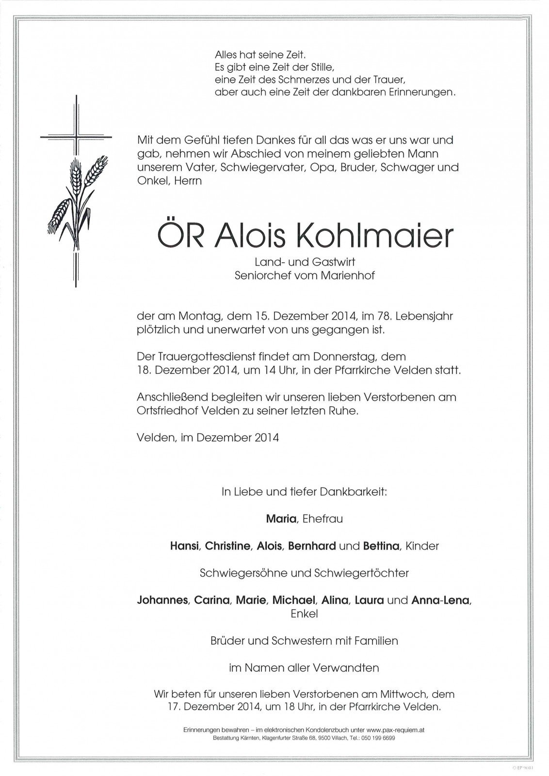 Parte ÖR Alois Kohlmaier