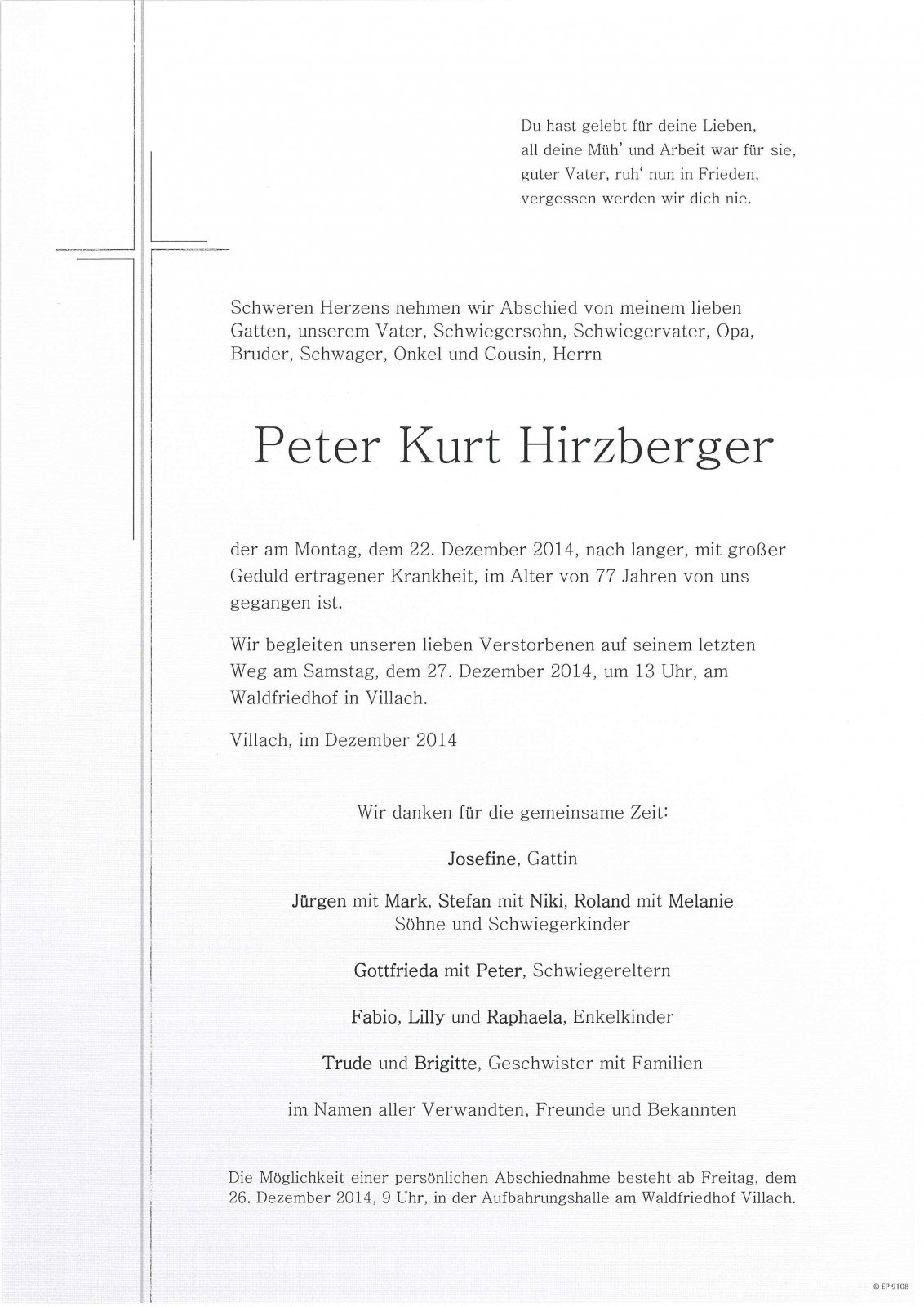 Parte Peter Kurt Hirzberger