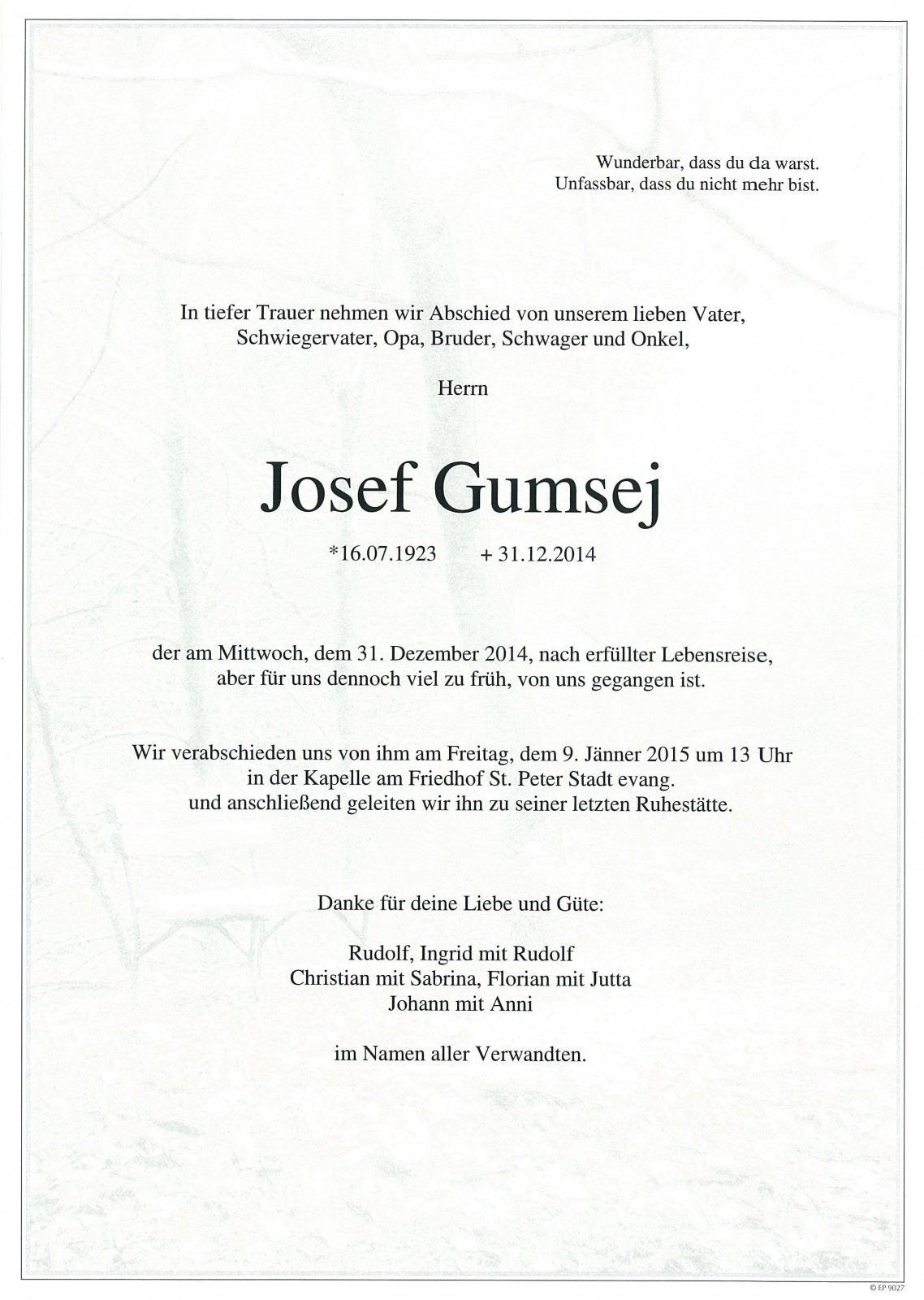 Parte Josef Gumsej