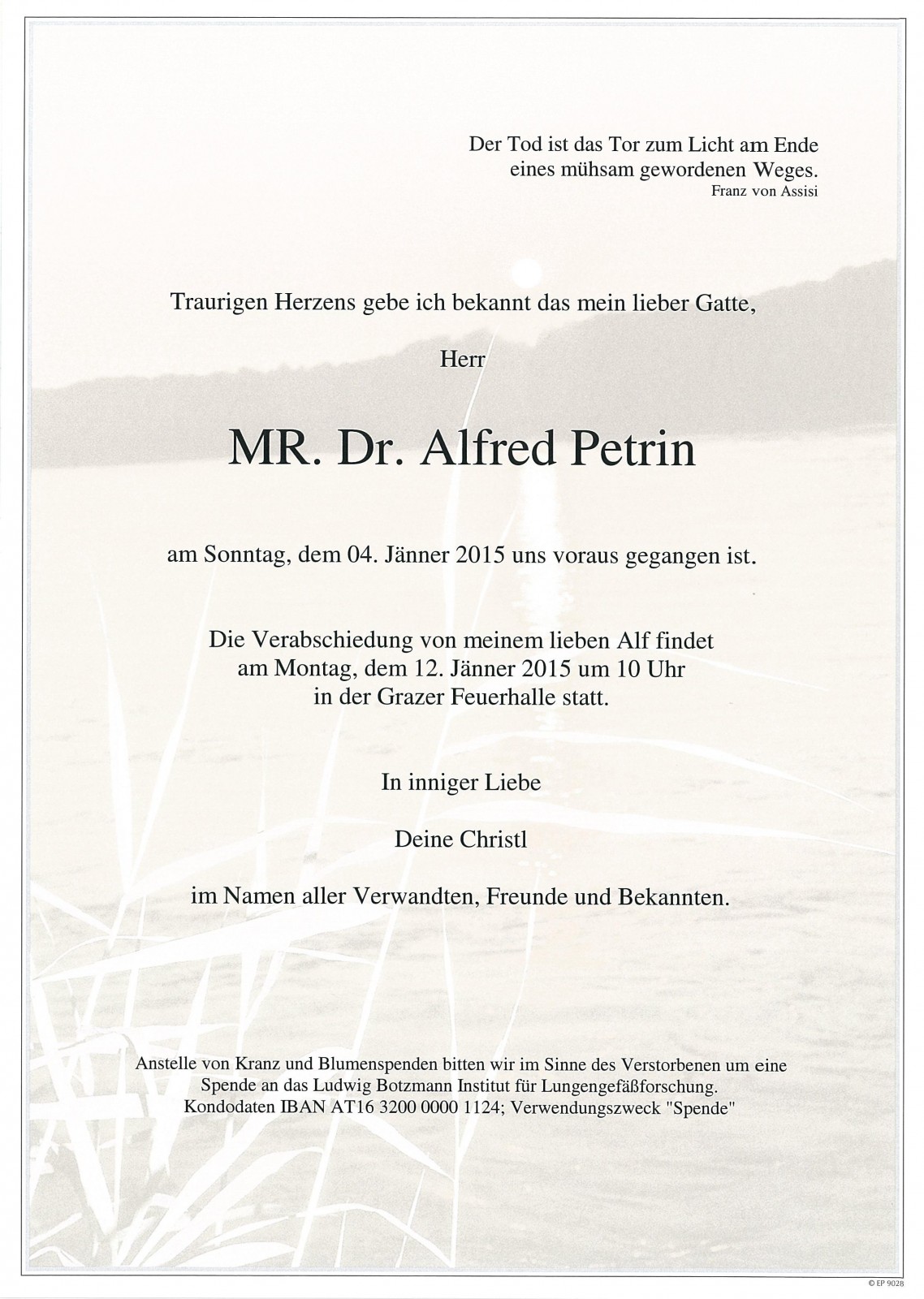 Parte MR. Dr. Alfred Petrin