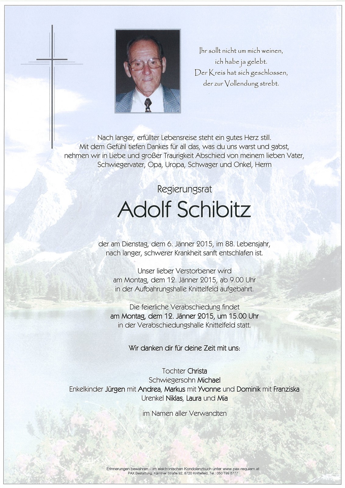 Parte Regierungsrat Adolf Schibitz