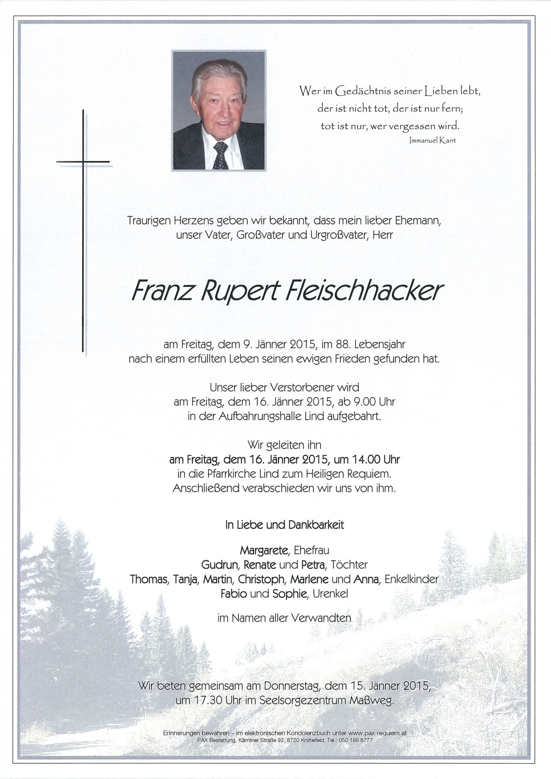 Parte von Franz Rupert Fleischhacker