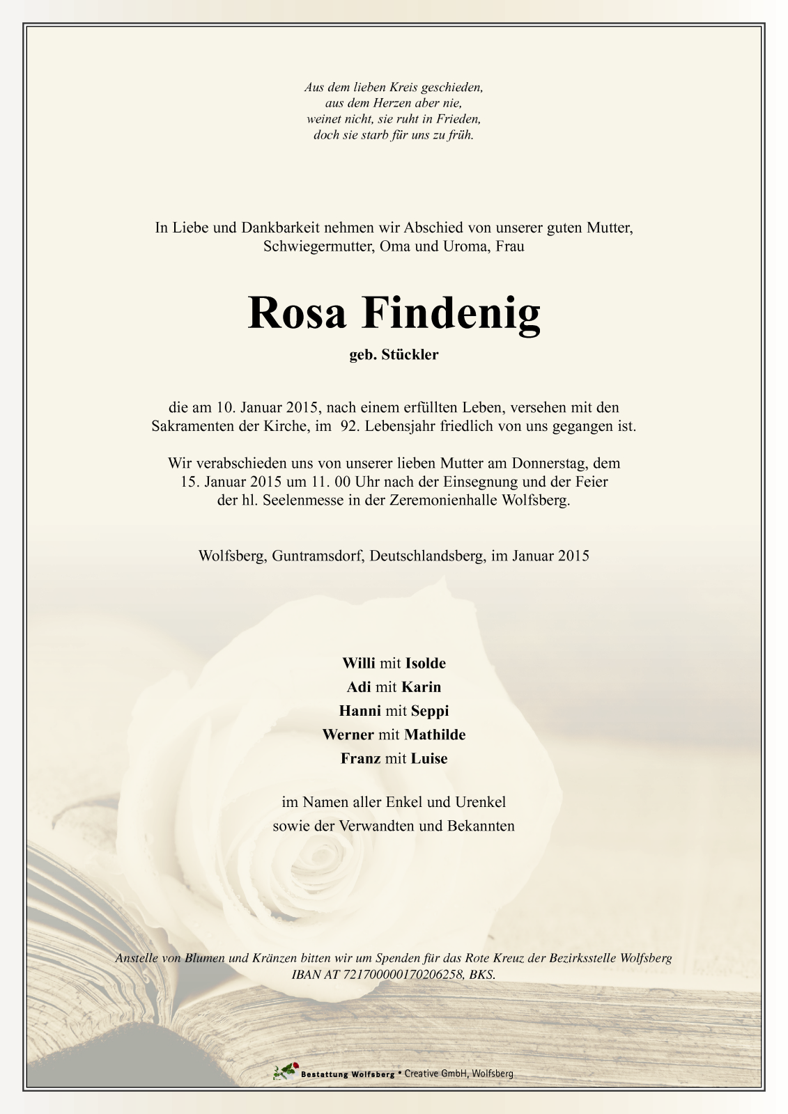 Parte von Rosa Findenig