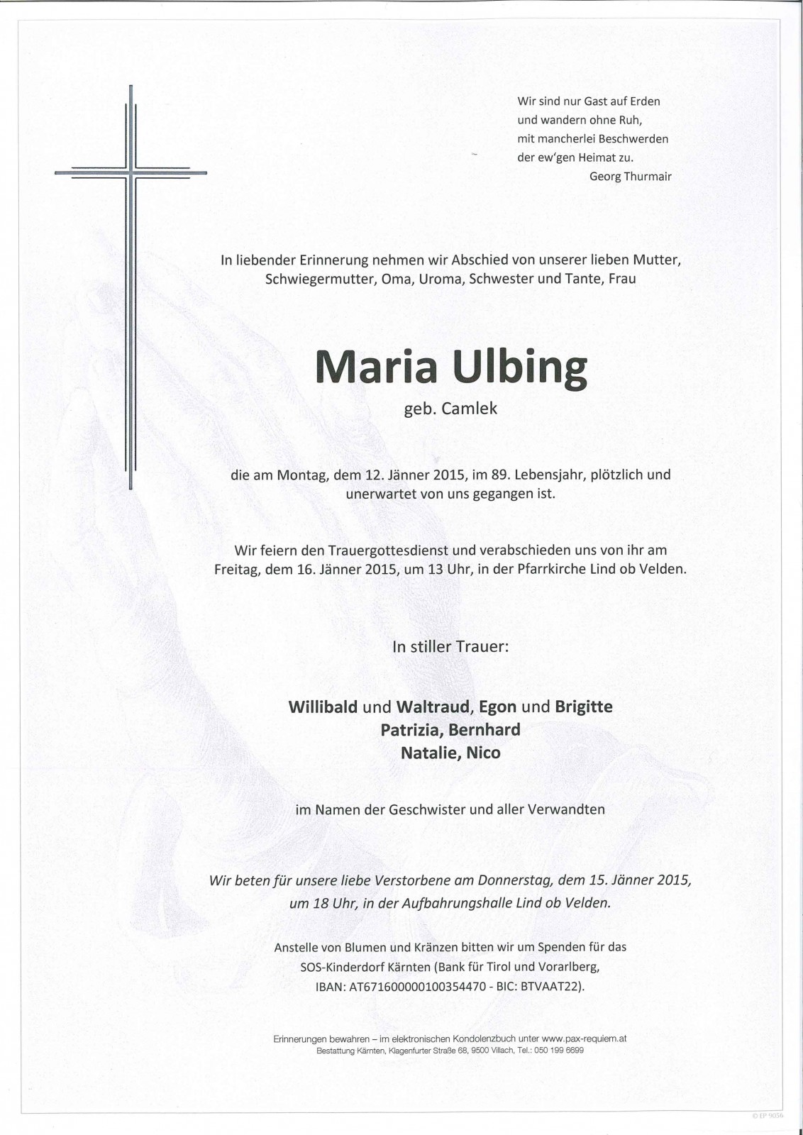 Parte Maria Ulbing