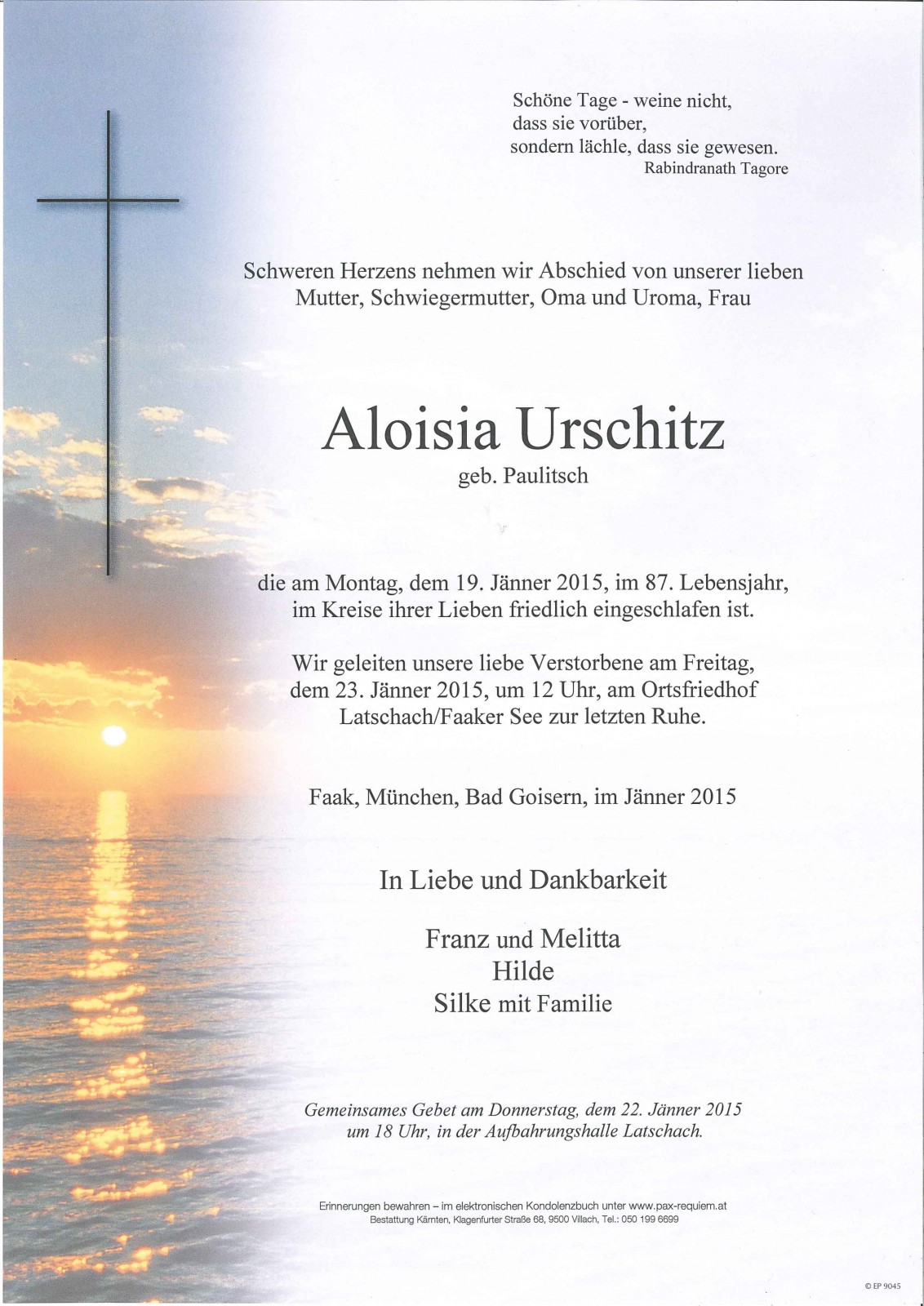 Parte Aloisia Urschitz