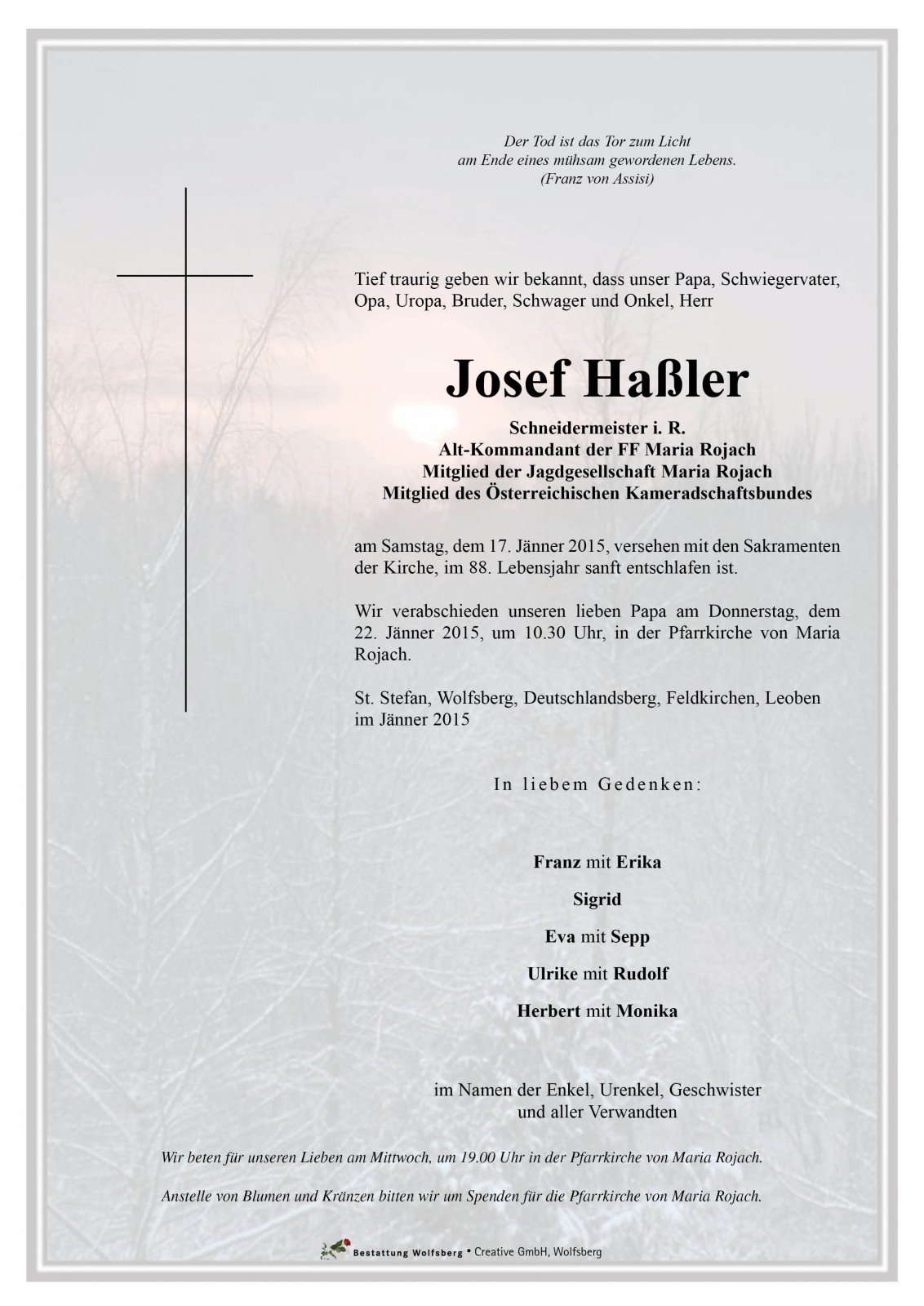 Parte von Josef Haßler