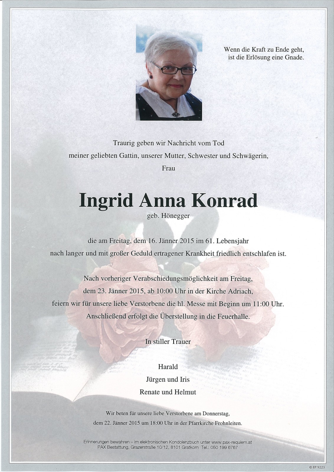 Parte von Ingrid Anna Konrad
