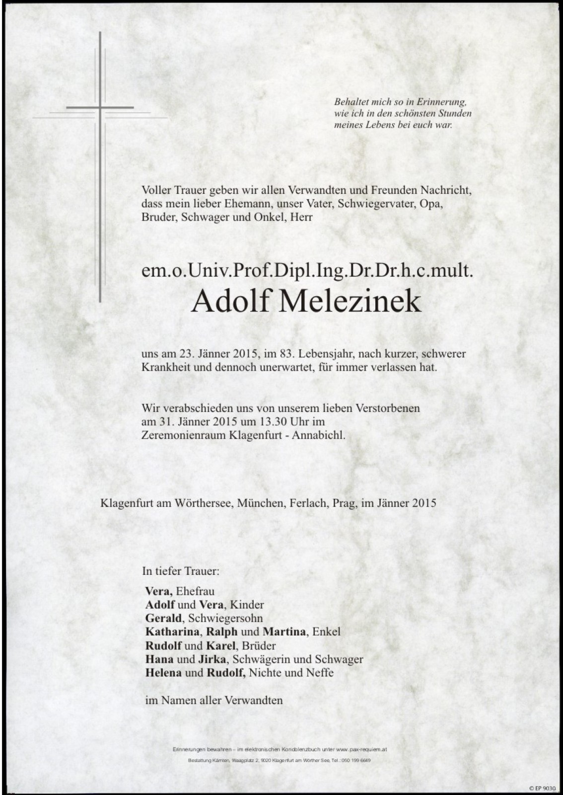 Parte Adolf Melezinek