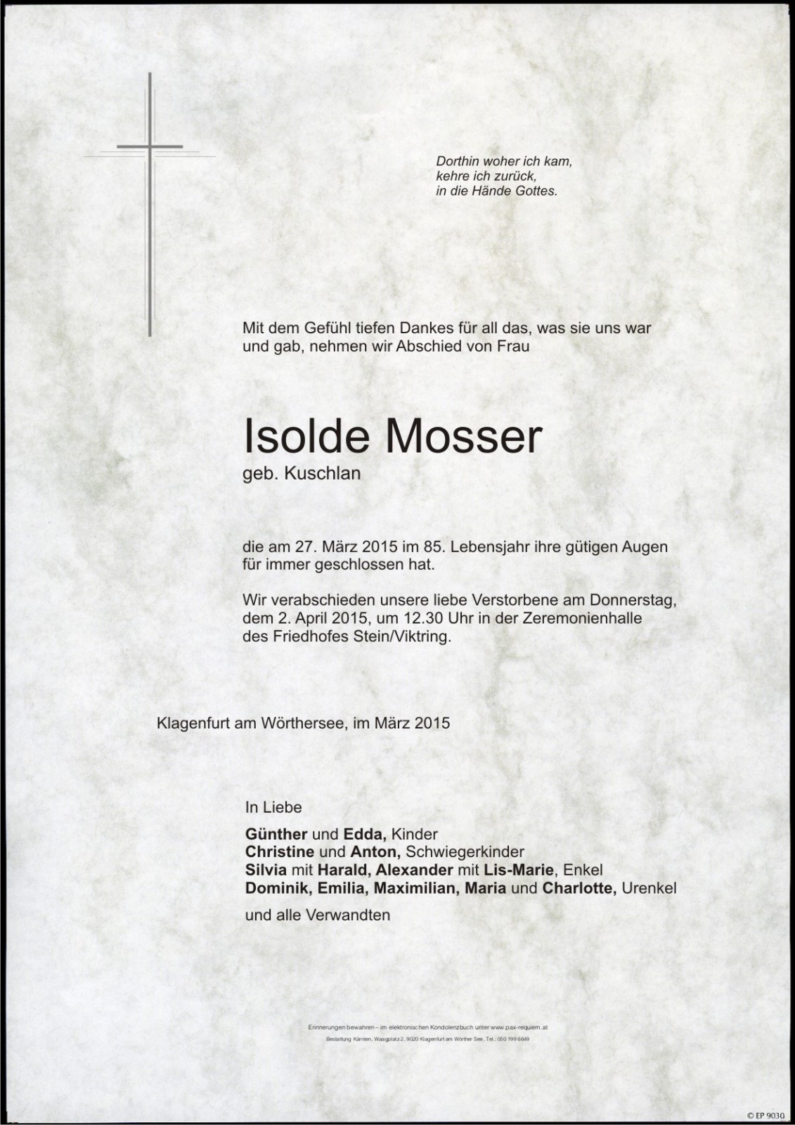 Parte Isolde Mosser