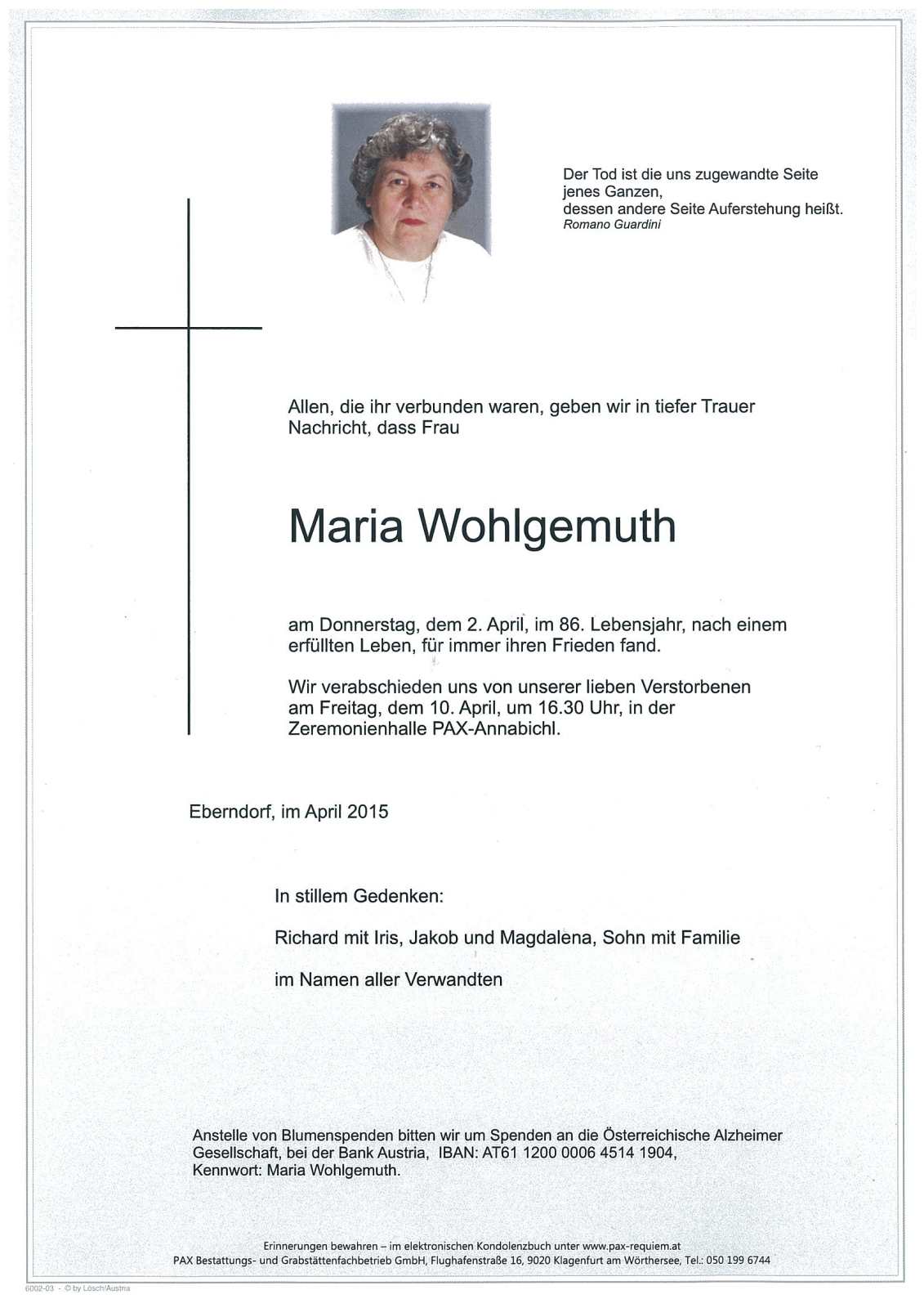 Parte Maria Wohlgemuth