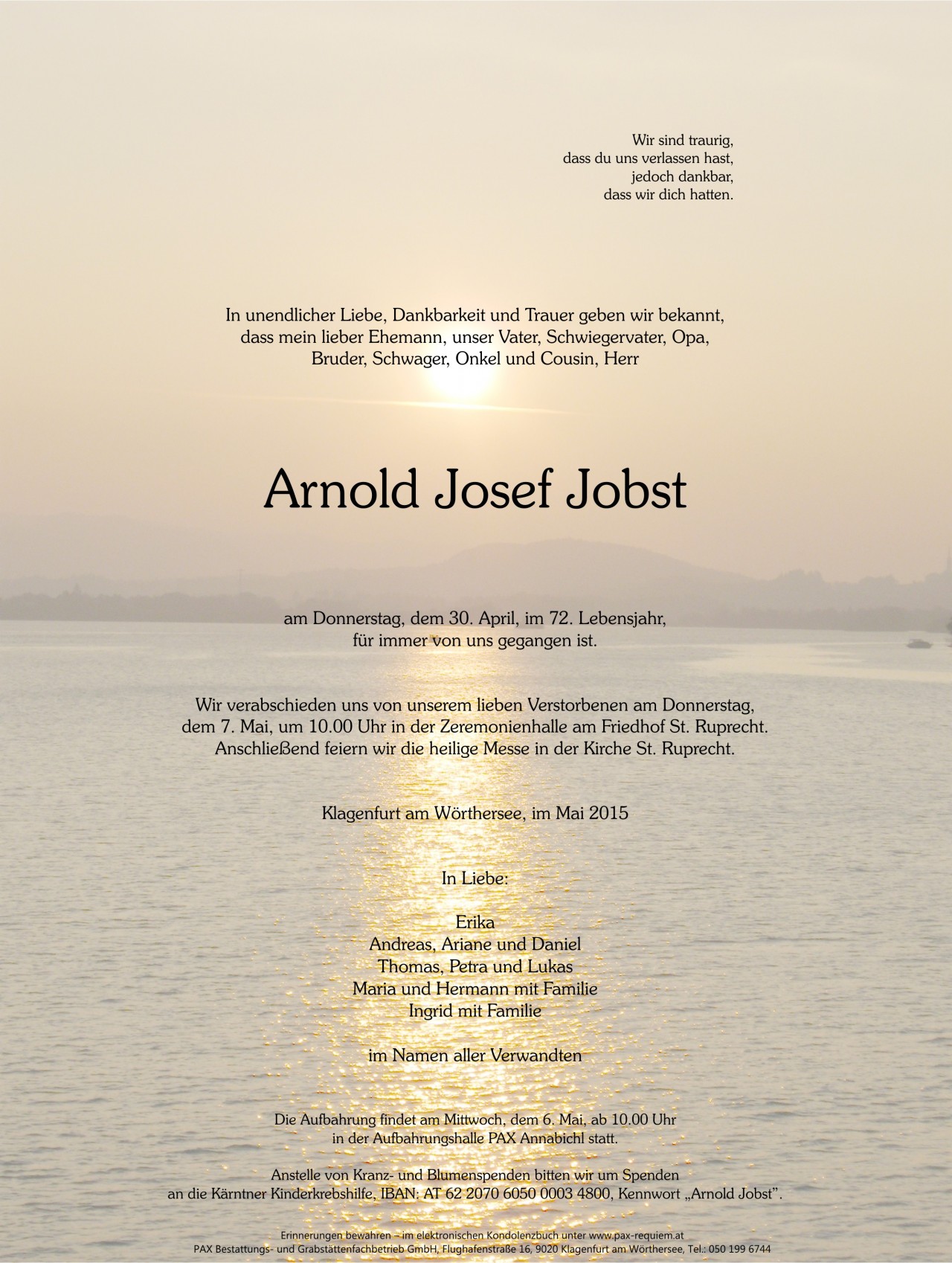 Parte Arnold Josef Jobst