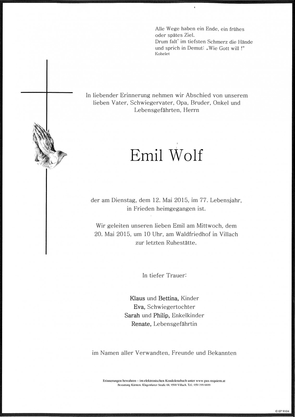 Parte Emil Wolf
