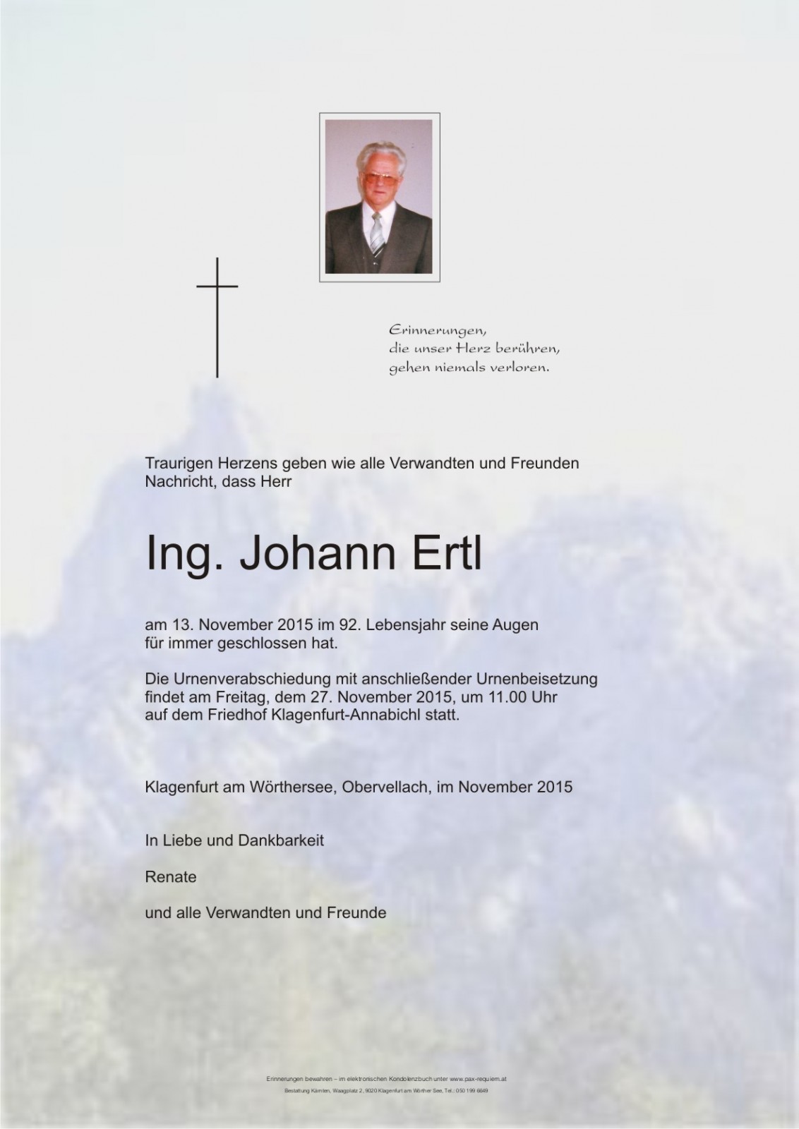 Parte Ing. Johann Ertl