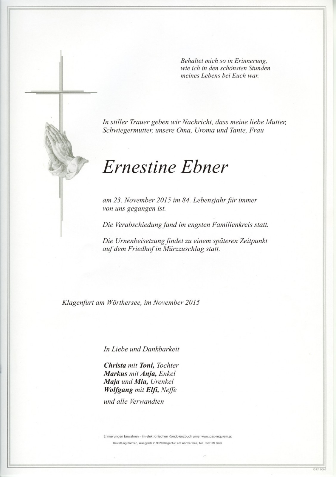 Parte Ernestine Ebner