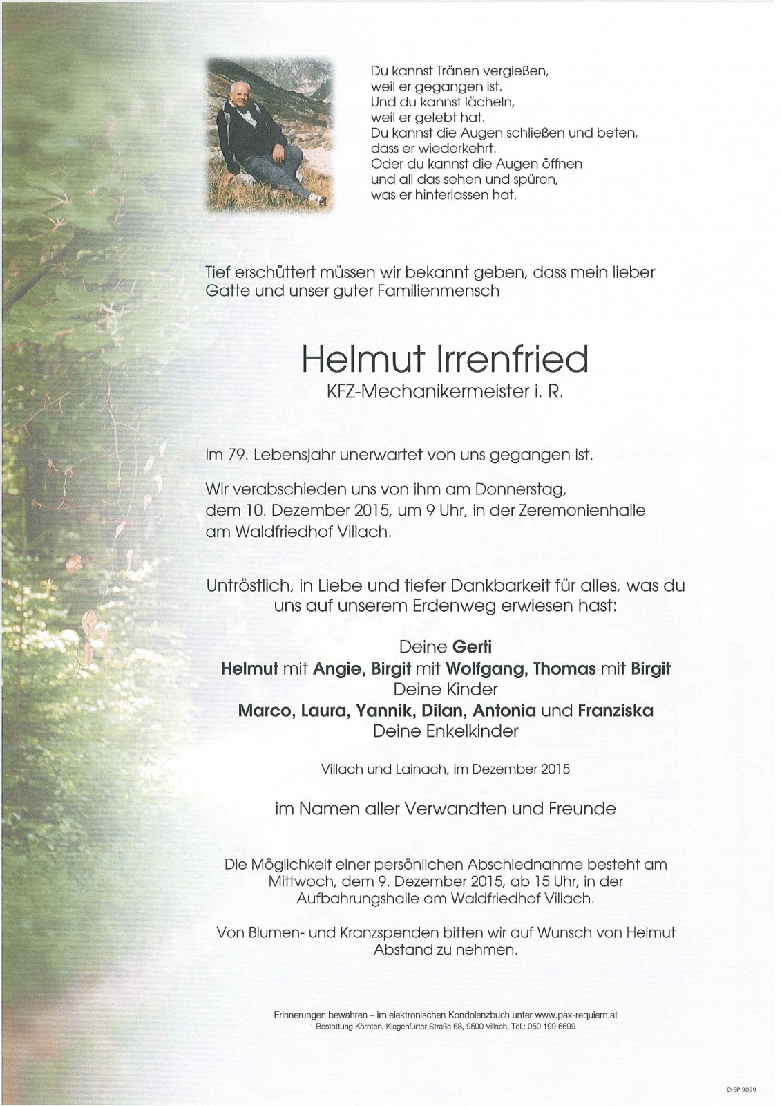 Parte Helmut Irrenfried