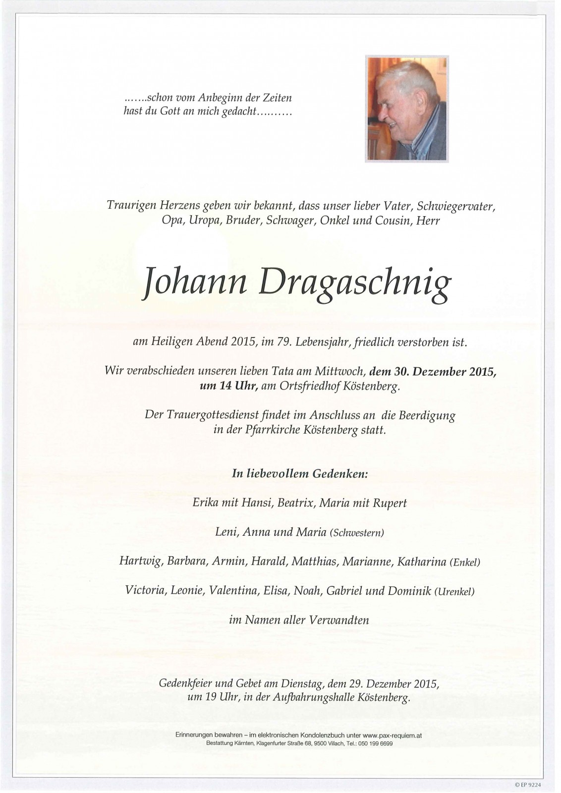Parte Johann Dragaschnig