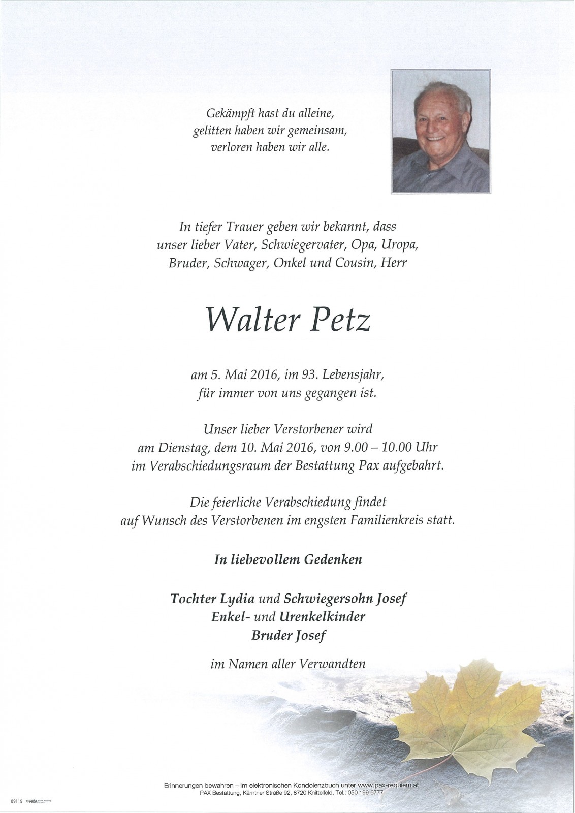 Parte Walter Petz