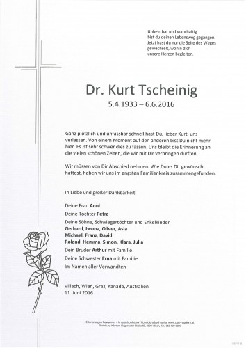 Dr. Kurt Tscheinig
