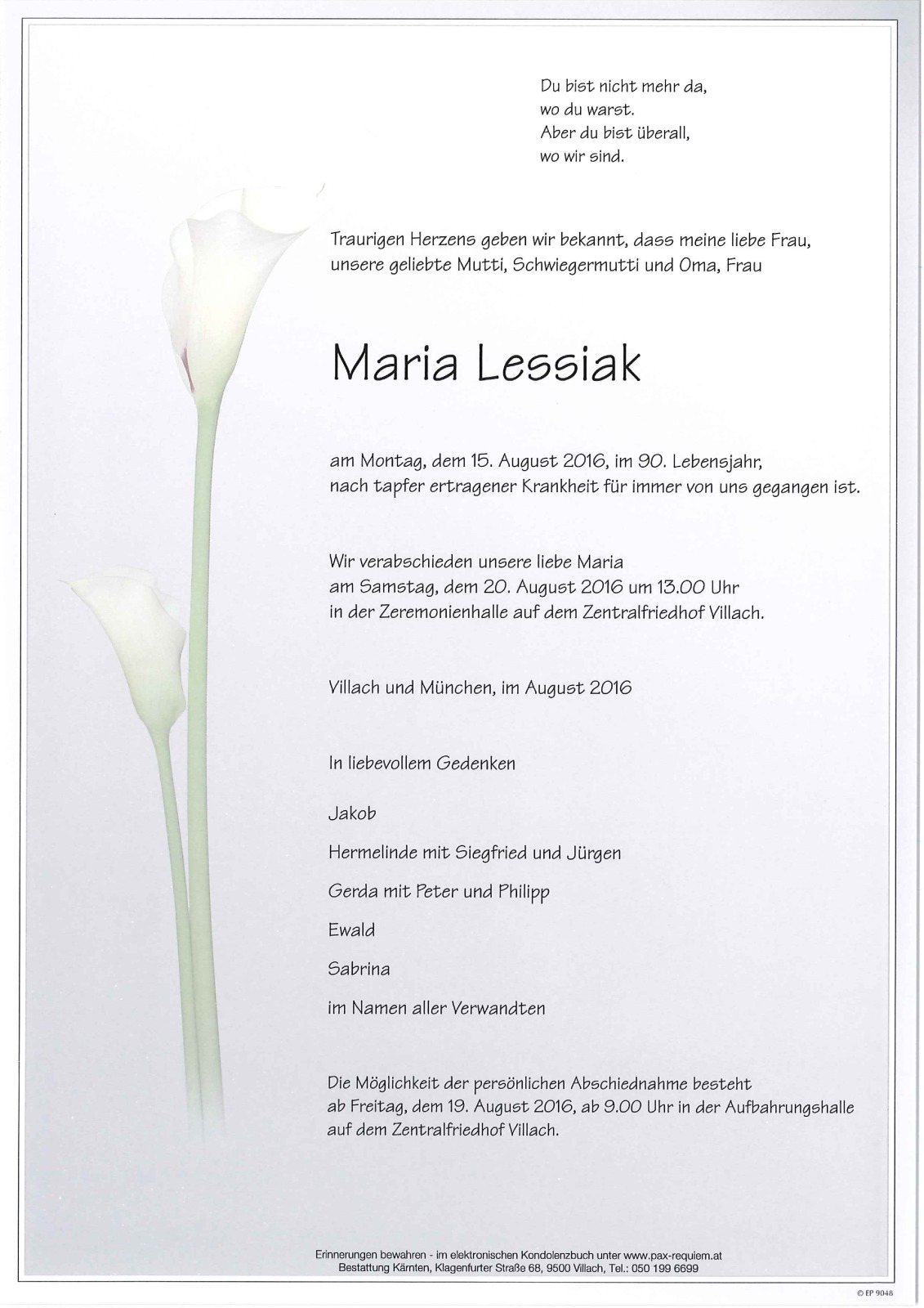 Parte Maria Lessiak